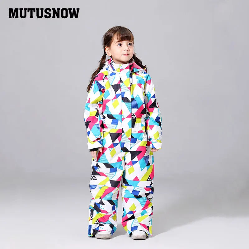 MUTUSNOW лыжный костюм Новинка, водонепроницаемая лыжная куртка для сноуборда для девочек, теплая плотная Вельветовая детская Лыжная куртка с капюшоном