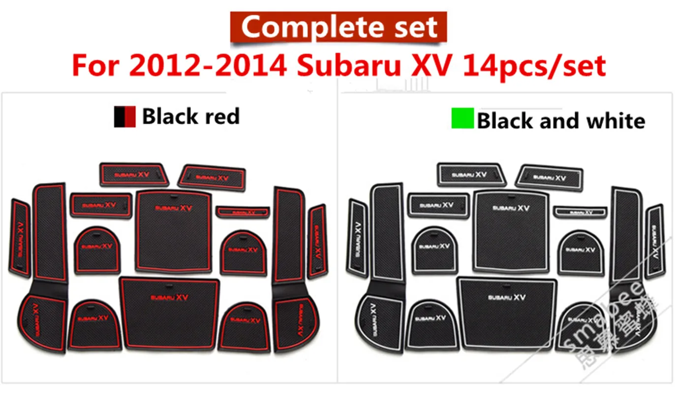 Для Subaru XV 2012- слот-коврик для двери коврик резиновый коврик внутренняя чашка Подушка паз коврик Lnterior противоскользящие автомобильные аксессуары