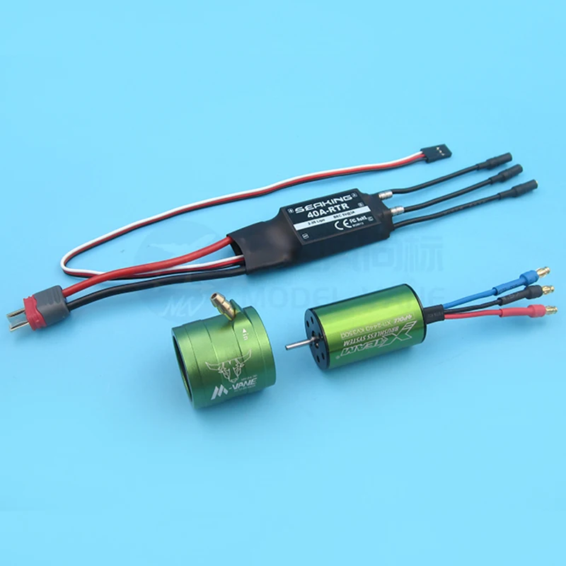 2S-3S Water Cooling Bidirection 40A Brushless ESC/2440 Motor/Water Case Power Set For RC Boat Model | Игрушки и хобби