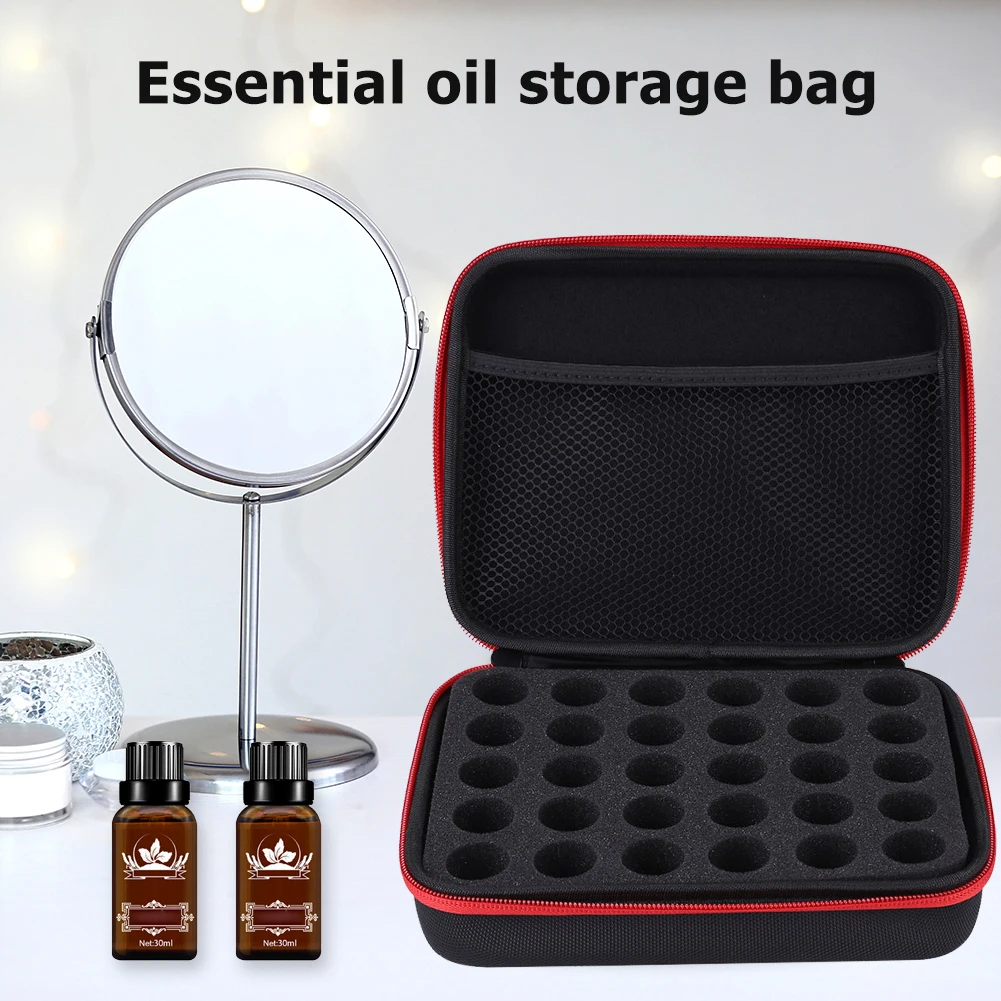 Essential Oil Case 30 Bottles 10ML Perfume Box Travel Portable Carrying Holder Nail Polish Storage Bag Carry | Дом и сад