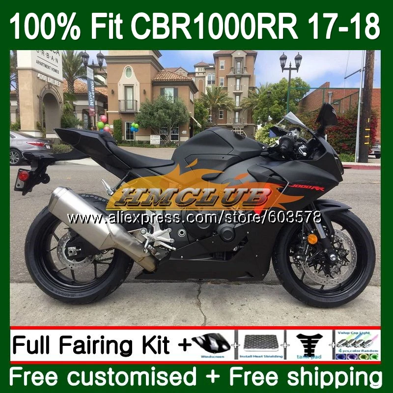 Впрыска+ бак для HONDA CBR1000 RR CBR 1000 RR 128CL. 5 плоский черный CBR 1000RR CBR-1000RR CBR1000RR 17 18 обтекатели