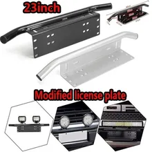 Staffa di montaggio targa paraurti anteriore auto supporto stile Bull Bar in alluminio per guida barra luminosa auto universale adatto alla maggior parte delle auto