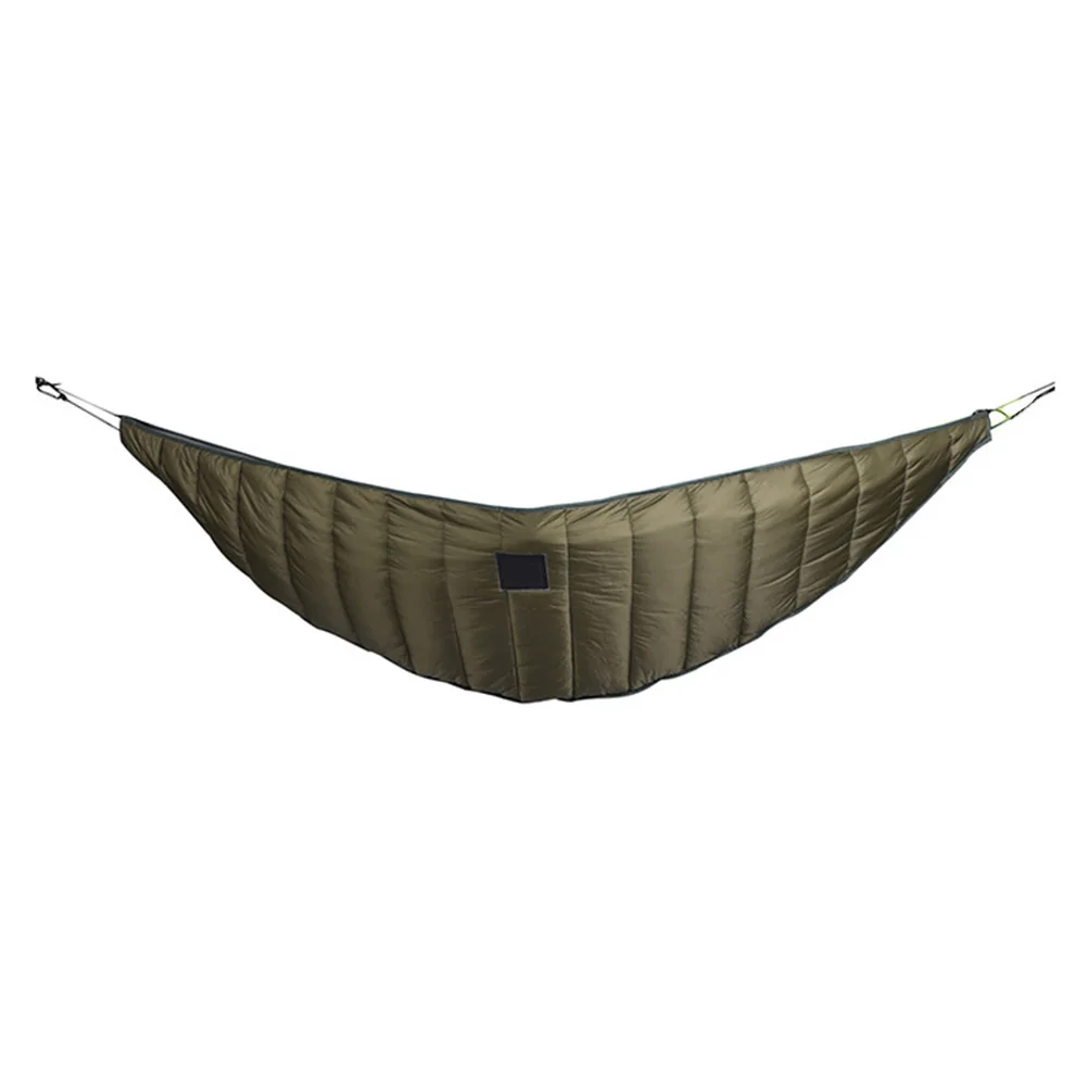 

Outdoor Underquilt Hammock Foldable Army Green Cotton Full Length Winter Camping Blanket Warm Portable Ultralight Thicken