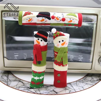 

TTLIFE 3pcs Handle Protector Microwave Dishwasher Refrigerator Door Christmas Decorations for Home Tool Handle Protective Cover