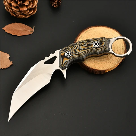 Белый Karambit CS GO тактический боевой нож D2 сталь острый открытый Самозащита коготь нож выживания карманные ножи кемпинг Охота EDC - Цвет: Белый