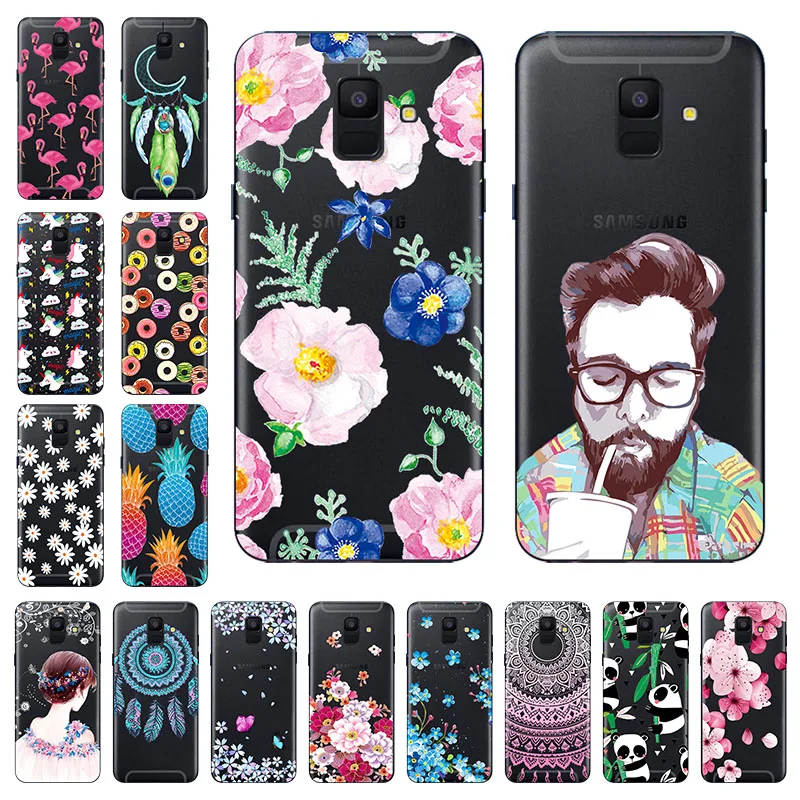 For Samsung J4 Core Case Silicone Soft TPU Transparent Clear Pained Phone Back Cover Galaxy J3 Plus 2018 Coque |