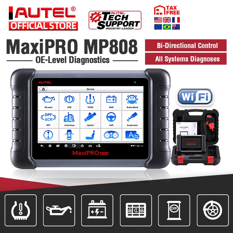 Autel MP808 OE уровень диагностики полной системы с двунаправленным управлением OBD2