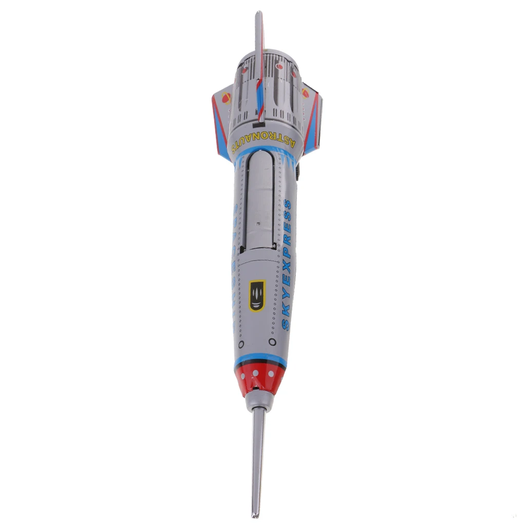 Friction Driven Tin Toy Rocket Ship Space Toy Sky Express Collectible Gift