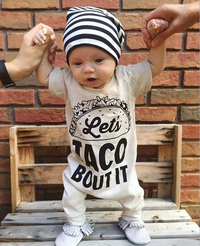 Infant Baby Boy Short Sleeve Letter Romper Jumpsuit Playsuit Clothes Outfit Summer Body |
