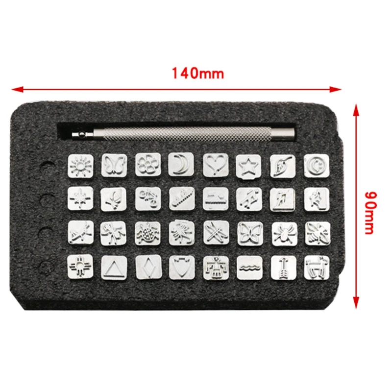 Diy кожаный инструмент 33 шт. набор кожаный резной кожаный принт Раш Индийский стиль шаблон Печать Раш