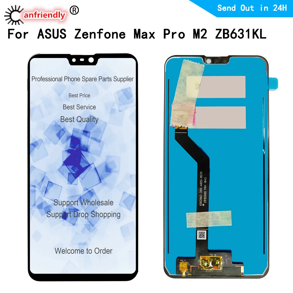 ЖК-дисплей 6 26 дюйма для Asus Zenfone Max Pro (M2) ZB631KL X01BD с сенсорной панелью сенсорный