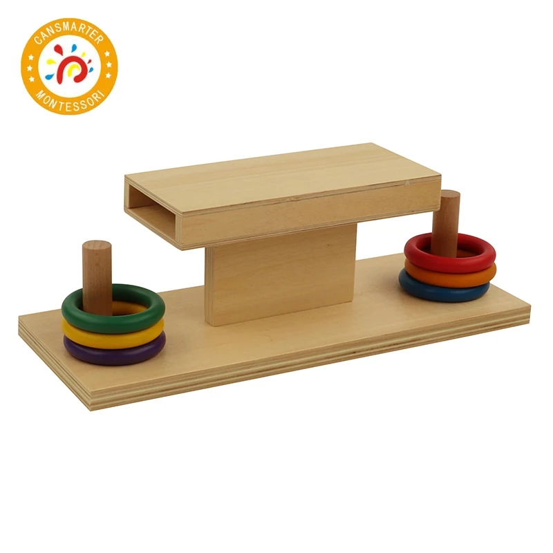  Montessori Material Ring Slide Small Wooden Preschool Early Learning Tool Teaching Aids School Home - 4000113781341