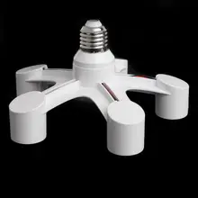 E27 5 в 1 светодиодный базовый держатель Гнездо Светильник лампы конвертер Винт сплиттер гибкий