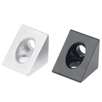 

1Pc Black Silver V-slot Angle Corner Connector 90 Degree Angle Bracket Aluminum For 3D Printer DIY parts