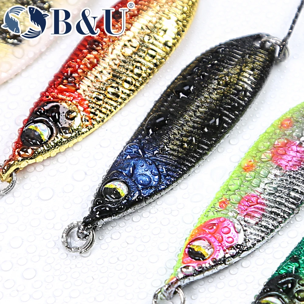 B&U Spoon Bait Peche Leurre LTHTUG Pesca Dohna SPOON 2g Colorful Copper Stream Metal Fishing Lure For Trout Chub Perch Salmon