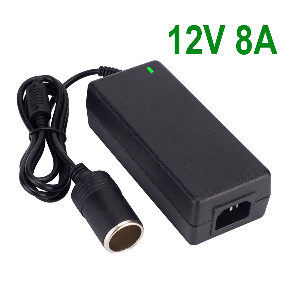 

12V 8A Switching Power Supply 220v Adapter Plug Cigarette Lighter 12 Volt Universal Power Adapter LED Transformer AC/DC Charger