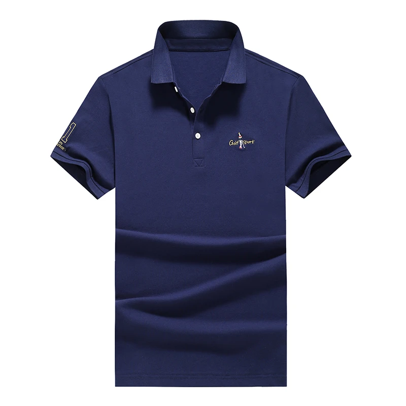 

Men's short sleeve square collar Lapel summer thin ice silk mid aged father's business casual half sleeve men's Polo