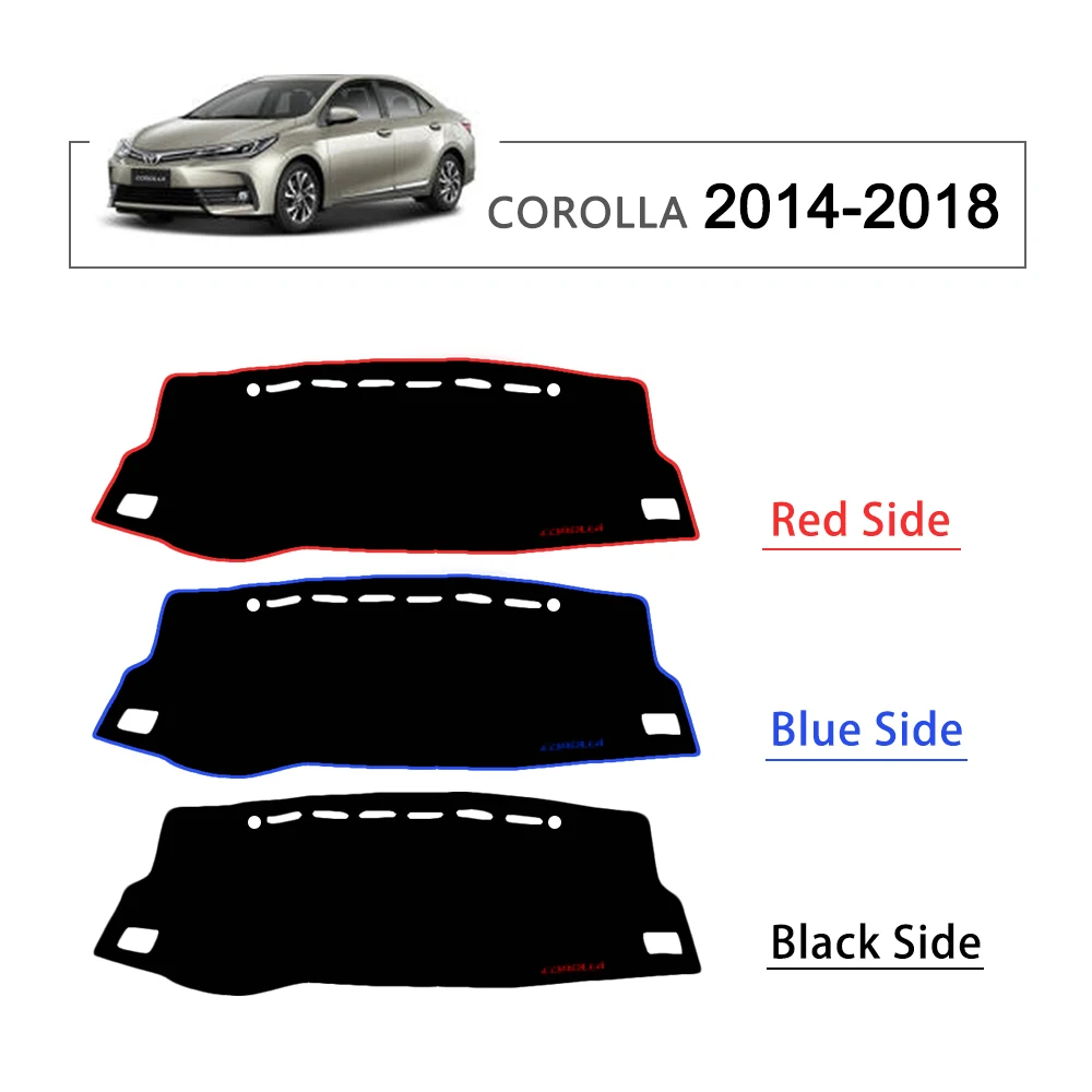 Для Защитные чехлы для сидений, сшитые специально для Toyota Corolla 2008-2013 приборной панели автомобиля Избегайте светильник Pad инструмент крышка платформы стол коврики Ковры
