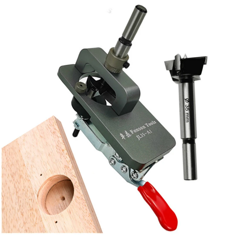 Hinge Drilling Hole Puncher 35mm Drill Guide Locator Dowel Jig