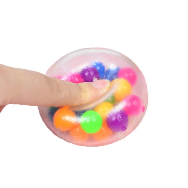 Children Adults Fun Squishy Pressure DNA Stress Ball Squeeze Color Sensory Fidget Toys to Relieve Tension