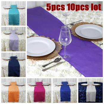 

Nice Looking 12"x108" Thick Polyester Table Runner Wedding Tablecloth Runners Event Party Home Decorate