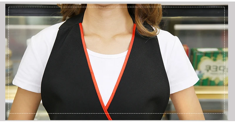 Fashion cute beauty nail mother and baby coffee shop waiter overalls apron22