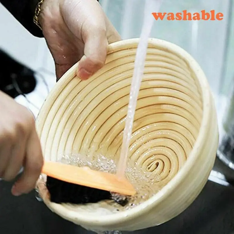 Kitchen Rattan Fermented Rattan Bowl Bread Basket Round Shape Rattan Bread Basket Bakery Tools