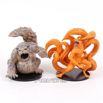 

NARUTO Kyuubi Kurama Shuukaku PVC Figures Collectible Model Toys 2pcs/set 11cm