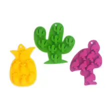 Прекрасный кактус фламинго и ананасы кубик льда делая лоток формы DIY желе, сок прессформы