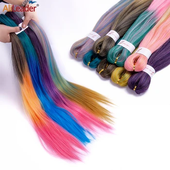 

Alileader 26" Long Synthetic Crochet Extension Hair 60 Avaliable Ombre Colors Hair Bundles Pre-Stretched Braiding Hair Extension