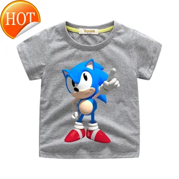 

Kids T-shirts Costume Children 3D Cartoon Game Print Tees Top Clothing Boys Girls Short Sleeve Solid Tshirts Clothes ZA043