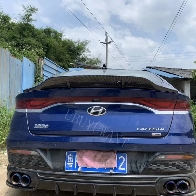 Подходит для hyundai LAFESTA- ABS/углеродное волокно внешний задний спойлер задний багажник загрузки крыло украшение автомобиля Стайлинг