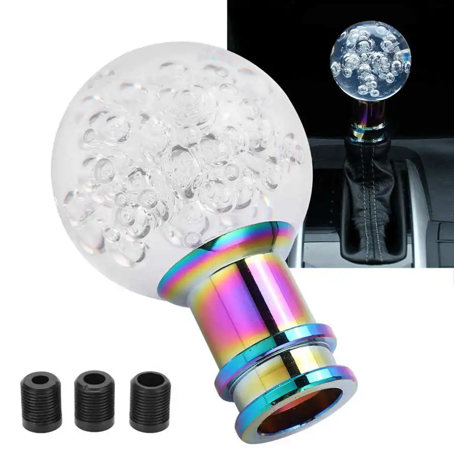 Shift Knob Acrylic Unique Ball Style Clear Color Universal Manual Shift