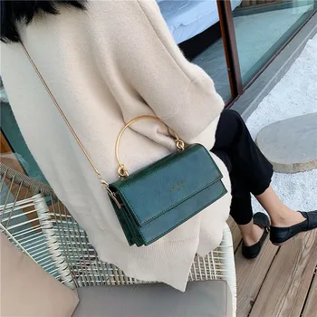 

Vintage Pu Leather Mini Crossbody Bags For Women 2020 Solid Color Chain Designer Shoulder Messenger Bag Lady Travel Handbags