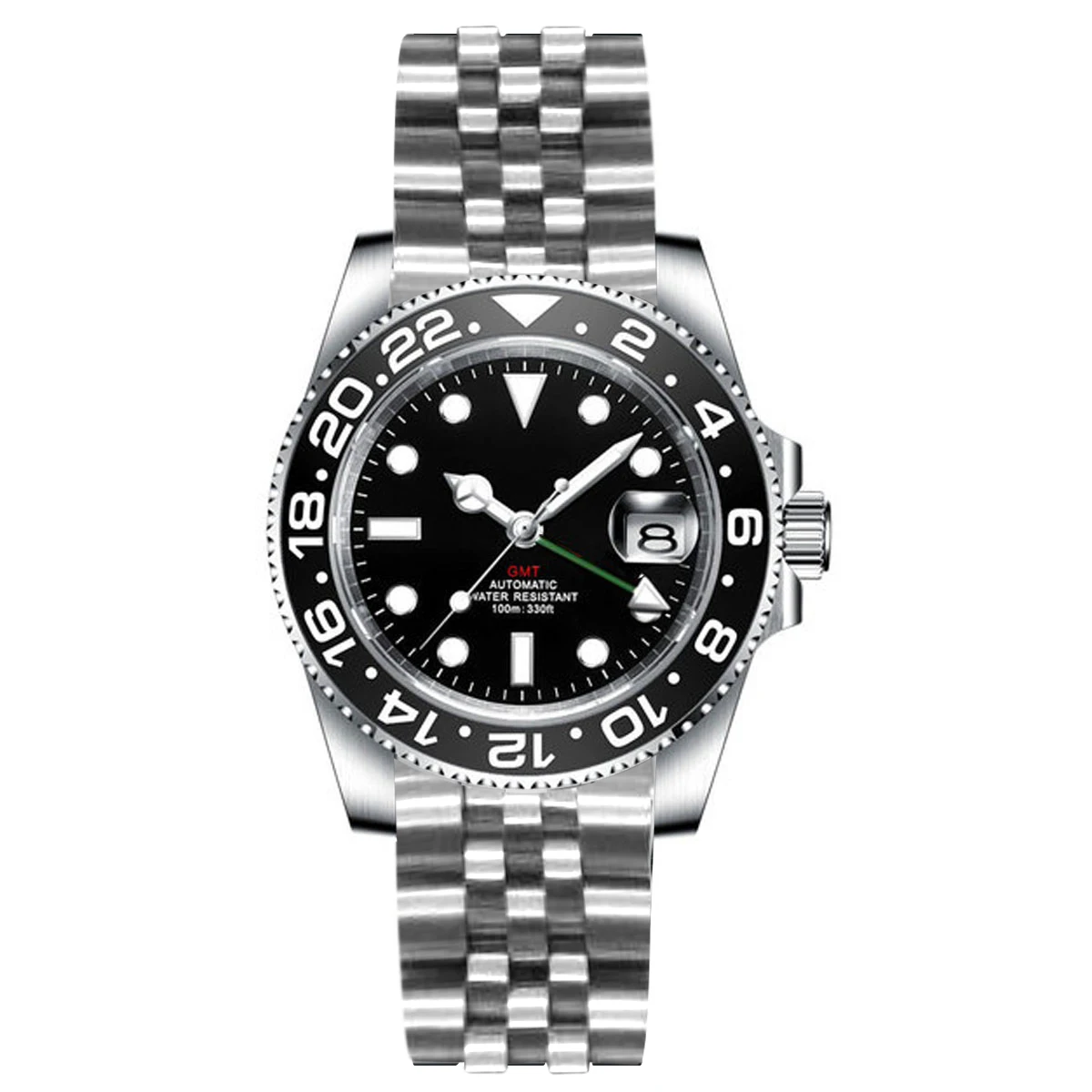 GMT Watches 40mm Ceramic Bezel Men's Mechanical Automatic Watch Sapphire Glass Luxury Top Brand 100M Waterproof Business Clock