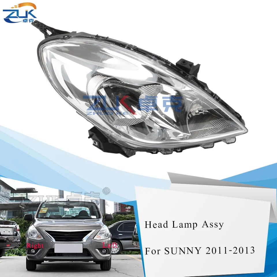 ZUK Левая Правая передняя фара для NISSAN SUNNY N17 2011 2012 2013 галогенная