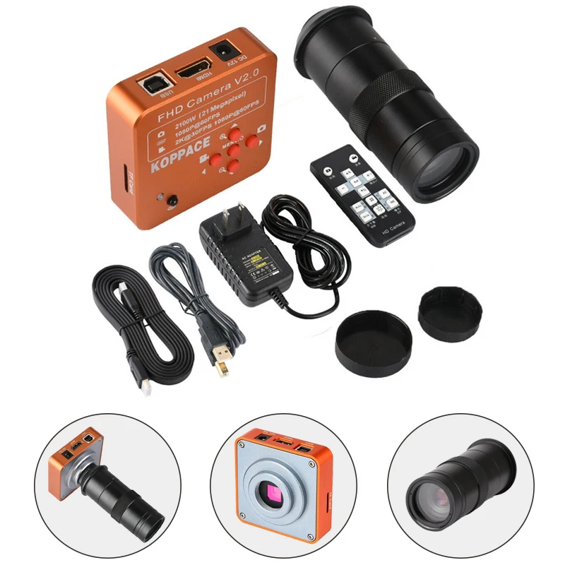 Dreamburgh USB Industrial Microscope Camera 60FPS HDMI HD Camera + 0.5X Eyepiece Adapter Digital C