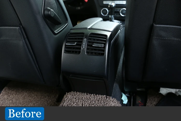 Для Mercedes Benz C Class W204 2008-2013 сосновая древесина ABS Автомобильный Вентилятор заднего кондиционера декоративная рамка отделка Аксессуары