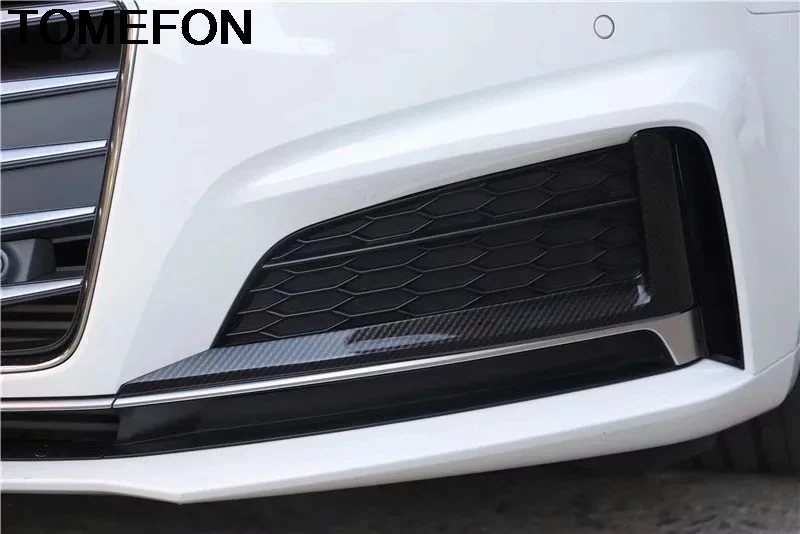 TOMEFON для Audi A5 передняя противотуманная фара крышка переднего бампера противотуманный светильник отделка из углеродного волокна Стайлинг внешние аксессуары