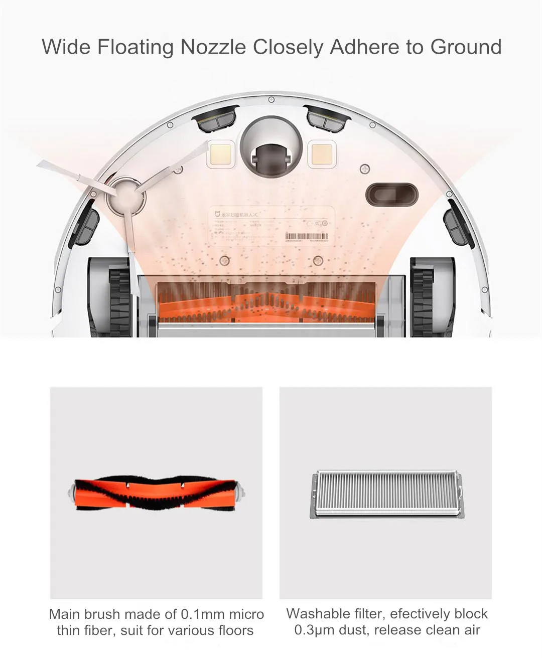 Xiaomi Mijia Robot Vacuum Cleaner 1C STYTJ01ZHM for Home Automatic Dust Sterilize App Smart Control Sweeping Mopping