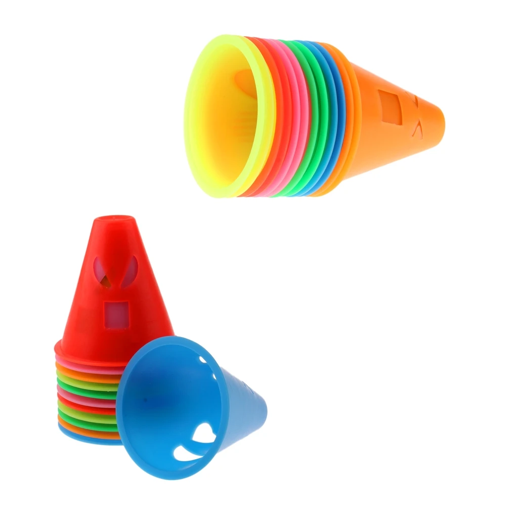24Pcs Skateboard Inline Roller Skating Agility Training Sport Cones Slalom 24Pcs Skateboard Inline Roller Skating Agility Training Sport Cones Slalom