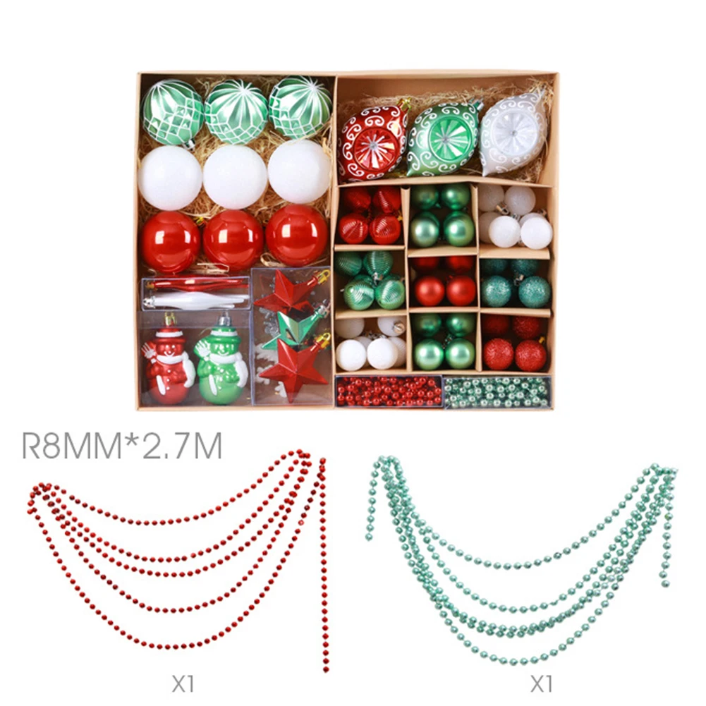 90Pcs Christmas Pendant Christmas Ball Baubles Pendant Christmas Tree Decoration Xmas Hanging Ornement Party Home Decor