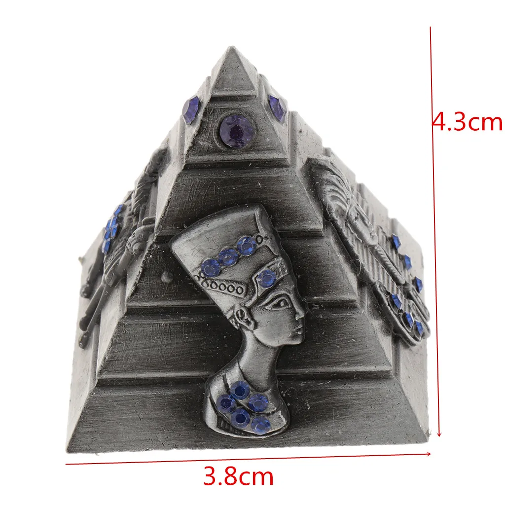Vintage Metal Egyptian Pyramids Building Model Pyramid Statues Home Desktop Decoration Office Cafe Ornaments Travelling Souvenir