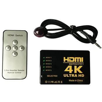 

Mini Hdmi Switcher 4K Hd1080p 3 5 Port Hdmi Switch Selector Splitter with Hub Ir Remote Controller for Hdtv Dvd Tv Box Z2