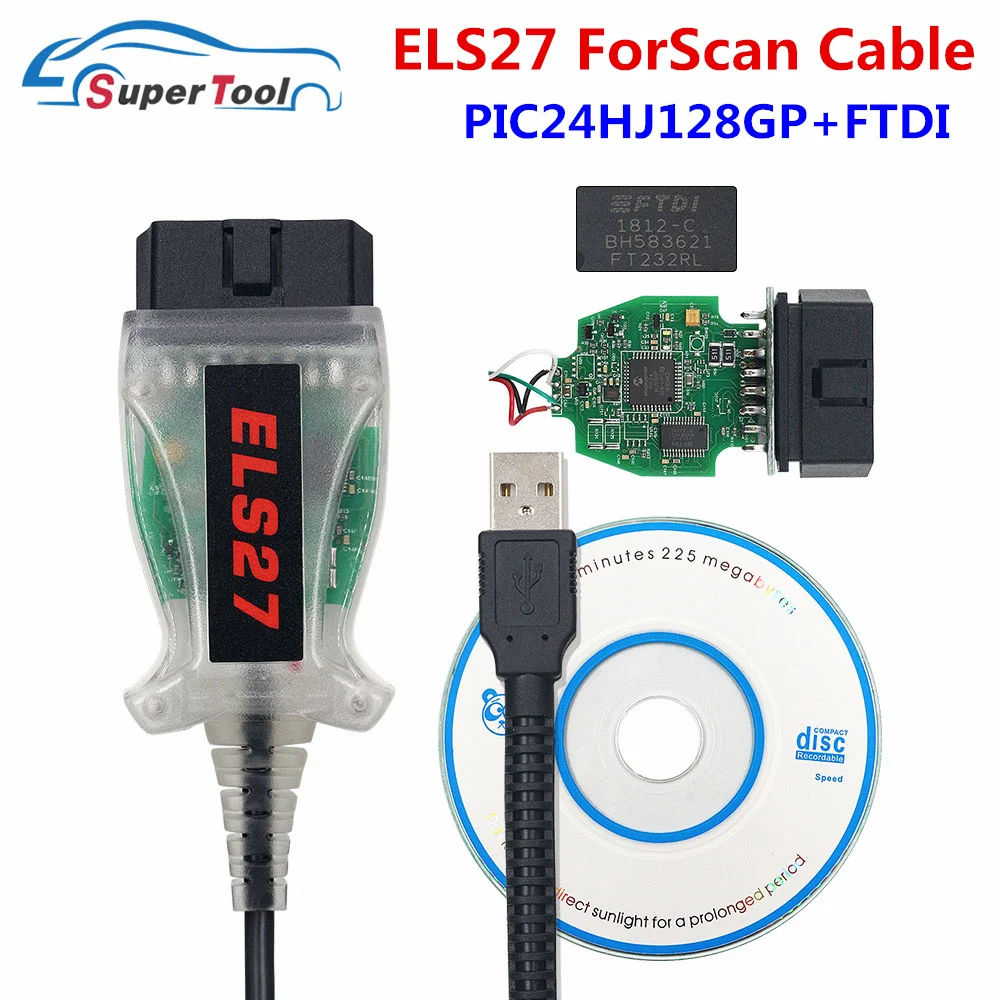ELS27 Forscan OBD2 сканер ELS 27 для сканирования диагностический кабель USB Ford/Mada/Lincoln/Mercury