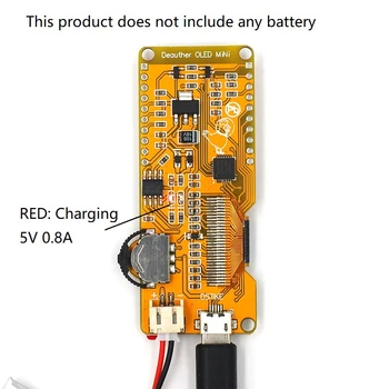

Battery Connector ESP8266 Wifi Development Board Replacement Part OLED Easy Use Multiple Protections 5V 0.8A PCB Deauther Mini