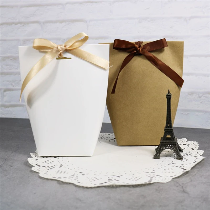 1 шт спасибо напечатанный бумажный пакет для конфет элегантные вечерние свадебные подарочные коробки для сладостей высококлассные сумки с бронзовой отделкой вечерние принадлежности для мероприятий