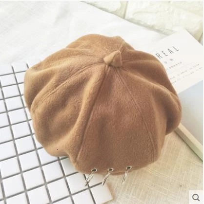 Vintage Style New Painter Hat Female Winter Stylish Sweet Round Circle Berets 6 Colors