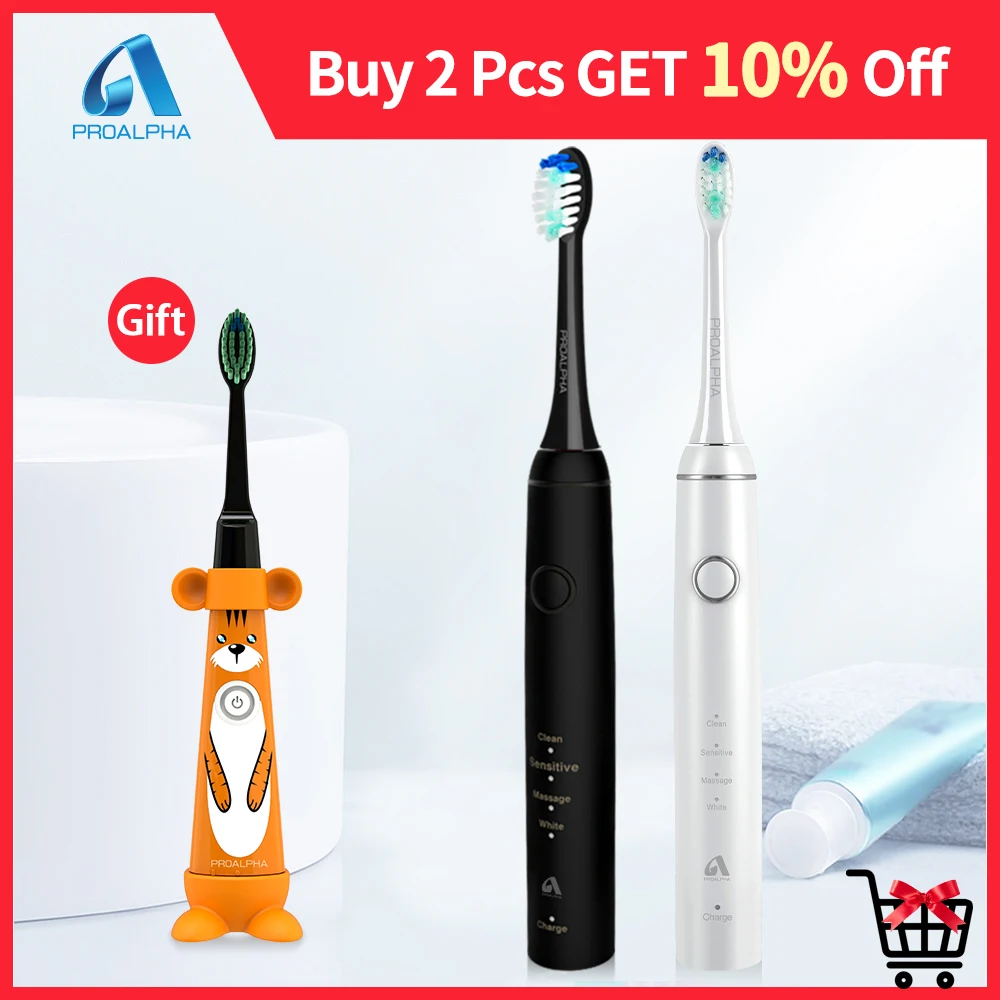 Sonic Electric Toothbrushes Rechargeable Parent child Soft kids toothbrush electric gift keep toothbrush teeth cleaner