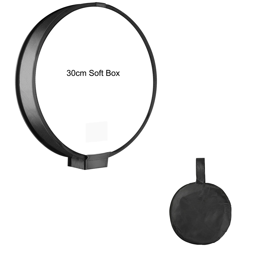 

Universal Camera Photo Accessories 30cm Round Portable On-top Soft Box Speedlight Flash Diffuser Softbox for Canon.Nikon.Sony